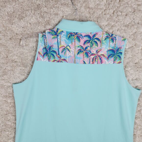 Stella Parker Golf Collection Polo Shirt Womens XL Palm Tree Sleeveless Top - Picture 7 of 9